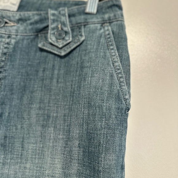 NWOT Women’s Sz: 6 FOJ Wide Leg Sailor Pant Jeans. Cuffed Wide Hem. Medium Wash - Picture 15 of 16